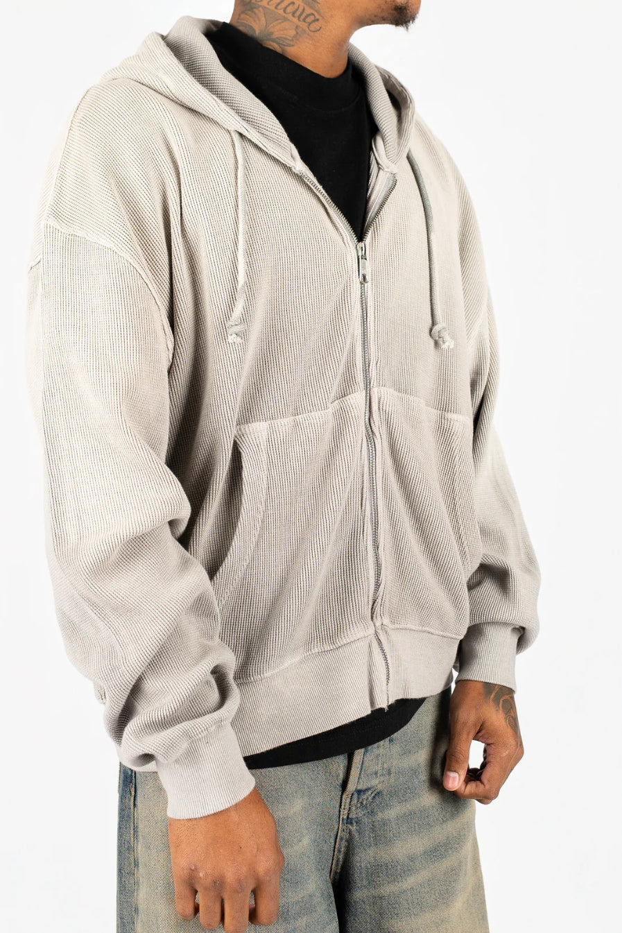042 Clothing Sun-Dried Waffle Knit Baby Zip Up